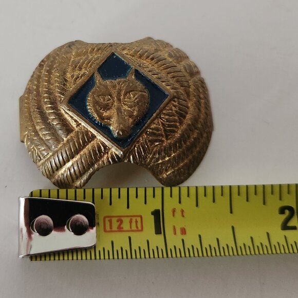 Vintage Boy Scout Neckerchief Slide Wolf - Picture 4 of 6